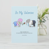 Sei mein Valentine Feiertagskarte (Stehend Vorderseite)