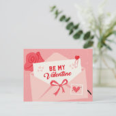 Sei mein Valentine Feiertagspostkarte (Stehend Vorderseite)