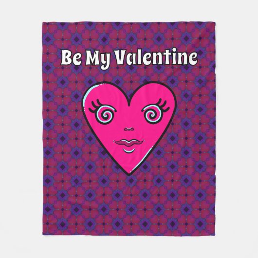 Sei mein Valentine Fleece Blanket (Vorderseite)