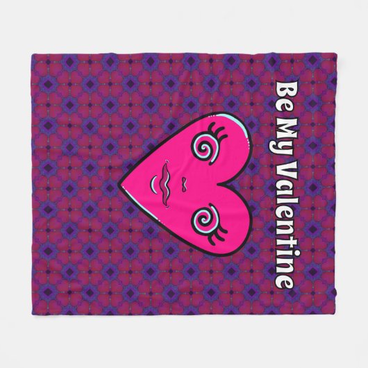 Sei mein Valentine Fleece Blanket (Vorderseite (Horizontal))