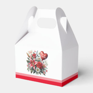Sei mein Valentine floral/herz Geschenkschachtel
