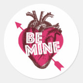 Sei mein Valentine Heart Sticker (Vorderseite)