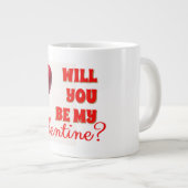 Sei mein Valentine Jumbo-Tasse (Vorderseite Rechts)