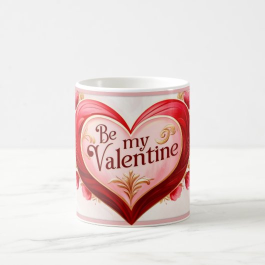 Sei mein Valentine Kaffeetasse (Mittel)