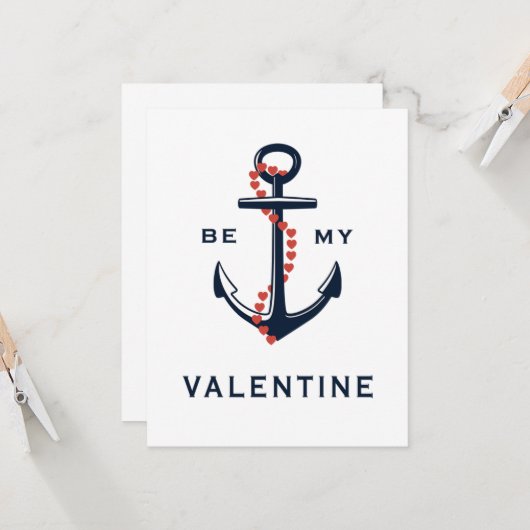 Sei mein Valentine Karte (Vorderseite/Rückseite Beispiel)