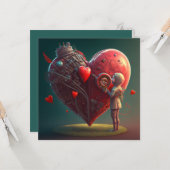 Sei mein Valentine Karte (Vorderseite/Rückseite Beispiel)