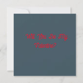 Sei mein Valentine Karte (Rückseite)