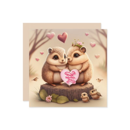 Sei mein Valentine Karte (Vorderseite/Rückseite Beispiel)