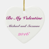 Sei mein Valentine Keramikornament (Hinten)