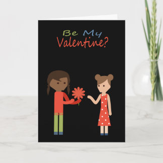 Sei mein Valentine Lesbian Themed Feiertagskarte
