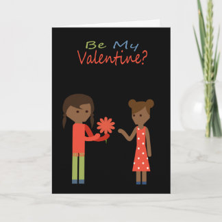 Sei mein Valentine Lesbian Themed Feiertagskarte