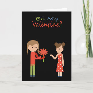 Sei mein Valentine Lesbian Themed Feiertagskarte