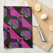 Sei mein Valentine Lila Herz Küchentuch (Viertel Falte)