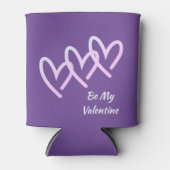 Sei mein Valentine Lila kälter Dosenkühler (Vorderseite)