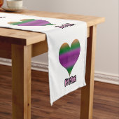 Sei mein Valentine Lila Strip Herz Kurzer Tischläufer (Beispiel)