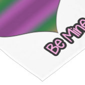 Sei mein Valentine Lila Strip Herz Kurzer Tischläufer (Ecke)