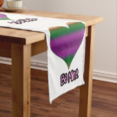 Sei mein Valentine Lila Strip Herz Kurzer Tischläufer (Beispiel)