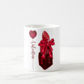 Sei mein Valentine Lipstick-Geschenkdesign Kaffeetasse (Mittel)