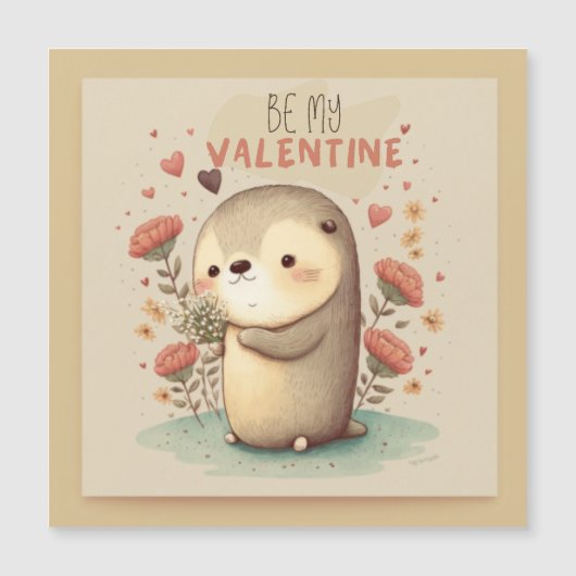 Sei mein Valentine Magneteinladung (Vorderseite)