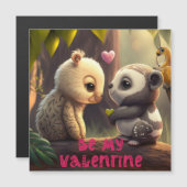 Sei mein Valentine Magnetkarte (Vorne/Hinten)