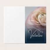 Sei mein Valentine - mit großer rosa Rose (Außenseite Aufgefaltet)