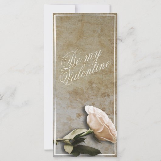 Sei mein Valentine mit Rose (Vorderseite)