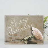 Sei mein Valentine mit Rose (Stehend Vorderseite)