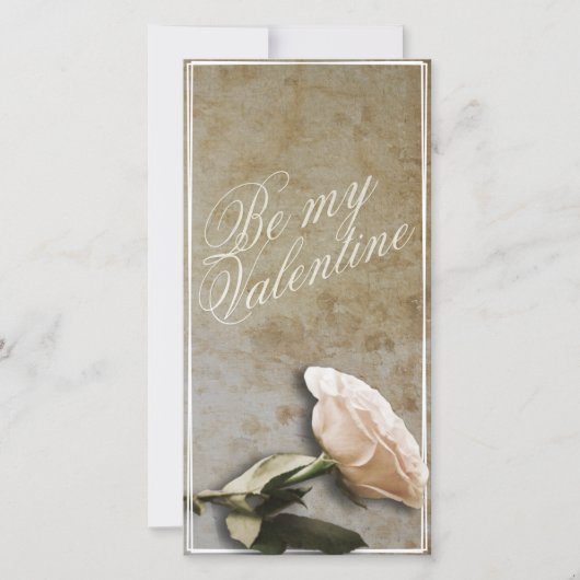 Sei mein Valentine mit Rose (Vorderseite)