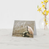 Sei mein Valentine mit Rose Karte (Gelbe Blume)