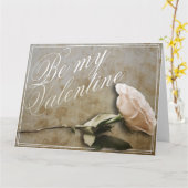 Sei mein Valentine mit Rose Karte (Gelbe Blume)