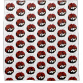 Sei mein Valentine Niedlich Red Ladybug Cartoon Duschvorhang (Vorderseite)