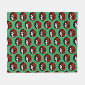Sei mein Valentine Niedlich Red Ladybug Cartoon Fleecedecke (Vorderseite (Horizontal))