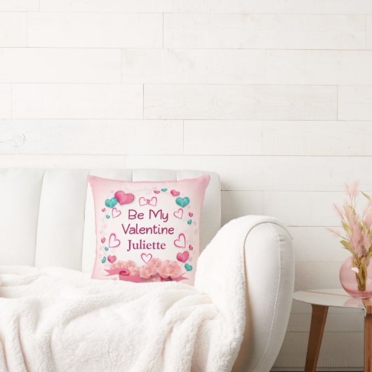 Sei mein Valentine Personalisiert Throw Kissen (Liege)
