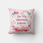 Sei mein Valentine Personalisiert Throw Kissen (Vorderseite)