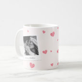 Sei mein Valentine| personalisiertes Foto |Rotes H Kaffeetasse (Vorderseite Links)