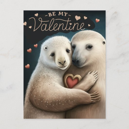 Sei mein Valentine Postkarte (Vorderseite)