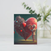 Sei mein Valentine Postkarte (Stehend Vorderseite)