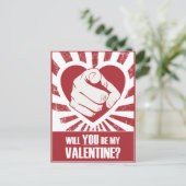 Sei mein Valentine Postkarte (Stehend Vorderseite)