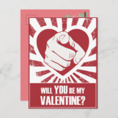 Sei mein Valentine Postkarte (Vorne/Hinten)