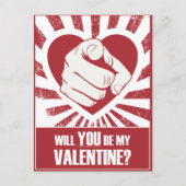 Sei mein Valentine Postkarte (Vorderseite)