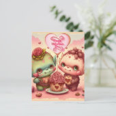 Sei mein Valentine Postkarte (Stehend Vorderseite)