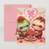 Sei mein Valentine Postkarte (Vorne/Hinten)