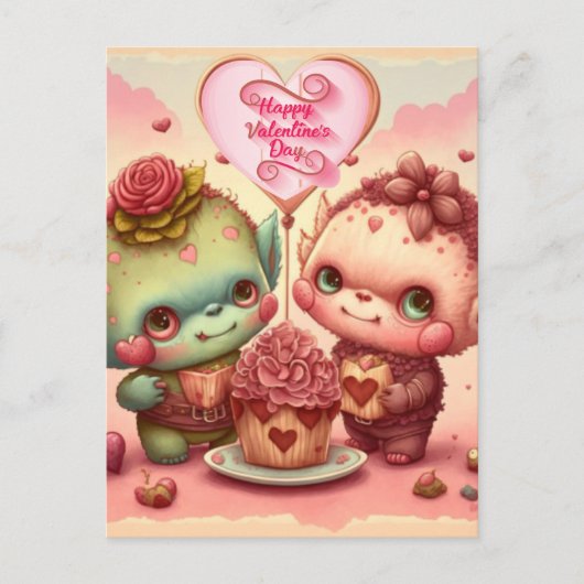 Sei mein Valentine Postkarte (Vorderseite)