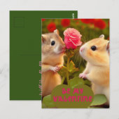 Sei mein Valentine Postkarte (Vorne/Hinten)
