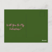 Sei mein Valentine Postkarte (Rückseite)
