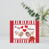 Sei mein Valentine Postkarte (Stehend Vorderseite)