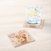 Sei mein Valentine Rechteckiger Pappuntersetzer (Vor Ort)