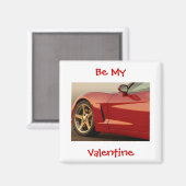 Sei mein Valentine Red Corvette Magnet (Vorderseite/Rückseite)