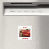 Sei mein Valentine Red Corvette Magnet (In Situ (Geschirrspüler))