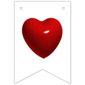 Sei mein Valentine! Rote Herzen Wimpelkette (Dritte Fahne)